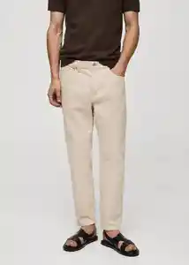 Jean Ben Beige Talla 46 Hombre Mango