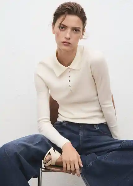 Jersey Twenties Crudo Talla S Mujer Mango