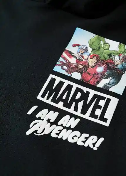 Sudadera Marvel Negro Talla 10 Niños Mango