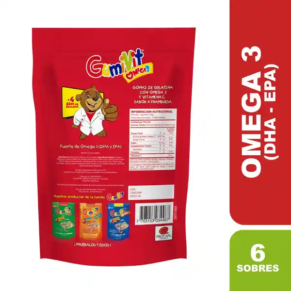 Gumivit Gomas con Omega 3 y Vitamina C