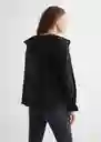 Blusa Riding Negro Talla 20 Teen Niñas Mango