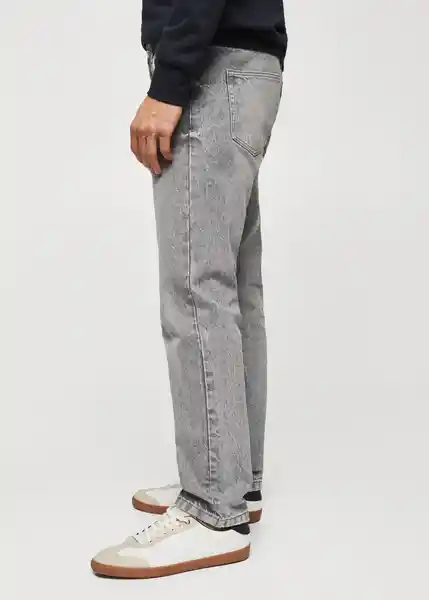 Pantalón Jean Bob Tejano Gris Talla 42 Hombre Mango