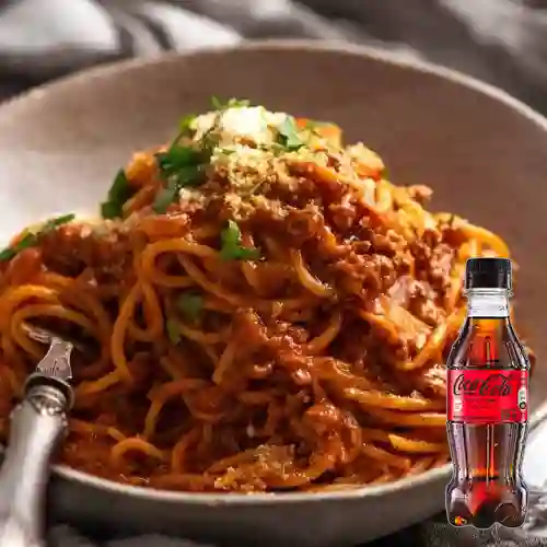 Combo Pasta Bolognesa + Coca Cola Sin Azúcar 250ML