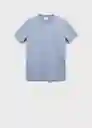 Camiseta Cherlo Agua Talla M Hombre Mango
