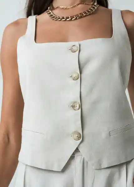 Camisa Gussi Mujer Crudo Ballueca Claro T S 412G371 Naf Naf