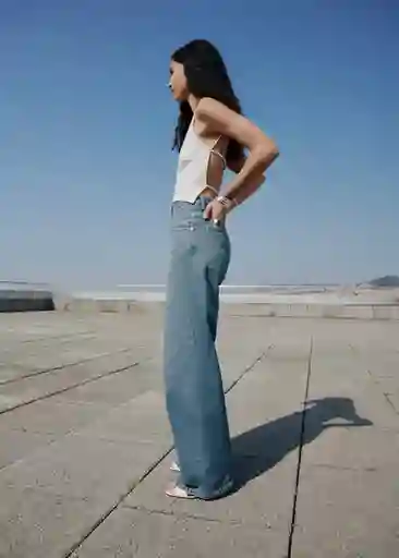 Jean Niki Tejano Medio Talla 36 Mujer Mango