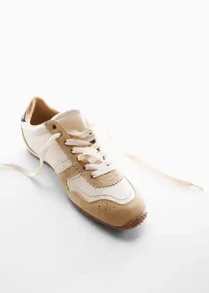 Zapatos Deportiva Luci Beige Talla 40 Mujer Mango