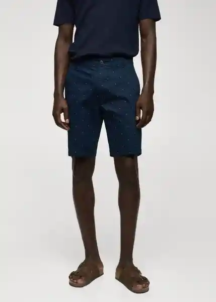 Bermuda Tinos-H Navy Talla 42 Hombre Mango