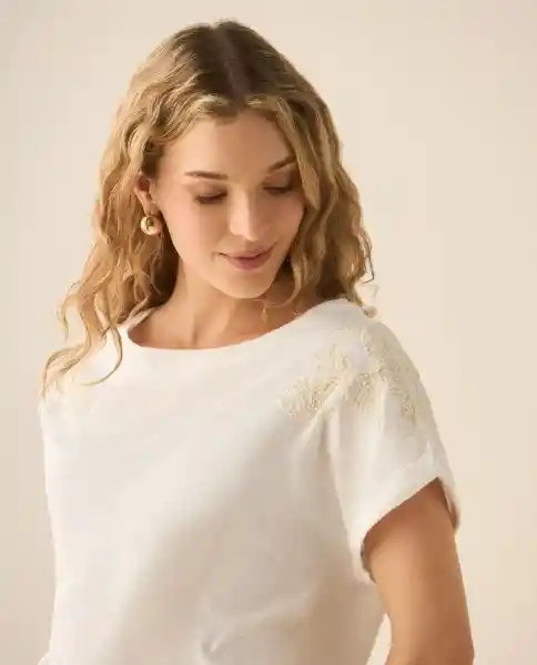 Camiseta Crudo Nevisca Claro Talla XL 603G021 Esprit