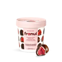 Franuí Frambuesas Bañadas en Chocolate Blanco y Amargo