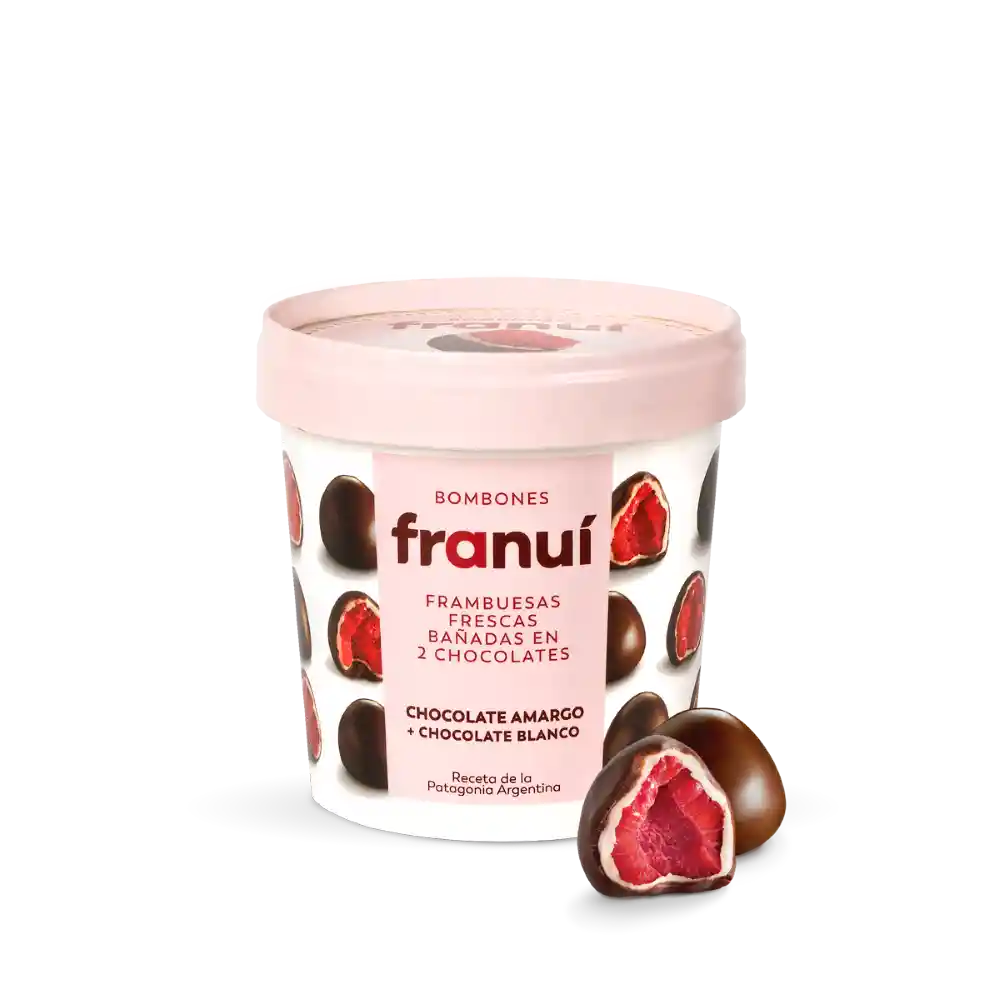 Franuí Frambuesas Bañadas en Chocolate Negro