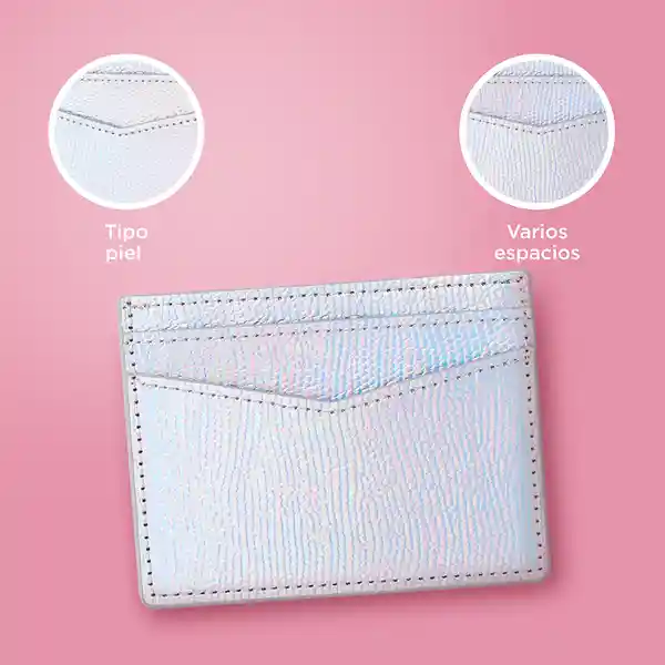 Tarjetero Shiny Plata Miniso