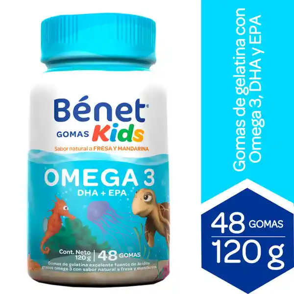  Benet Suplemento Alimenticio En Gomas Kids Omega-3 Dha + Epa 