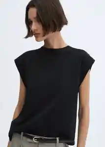 Camiseta Viri Negro Talla 24 Mujer Mango