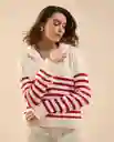 Suéter Tejido Crudo Vainilla Claro Talla M 661G207 Esprit