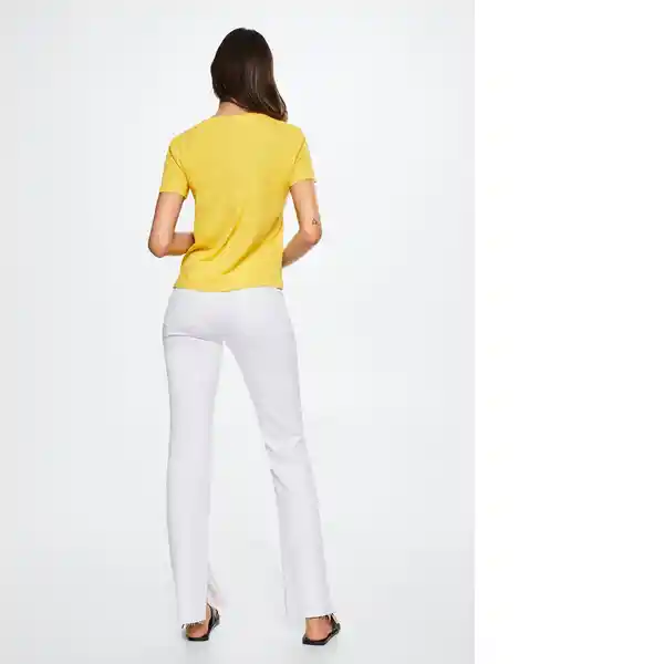 Camiseta Li-W Amarillo Talla S Mujer Mango