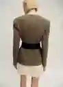 Falda Trilium Crudo Talla 38 Mujer Mango