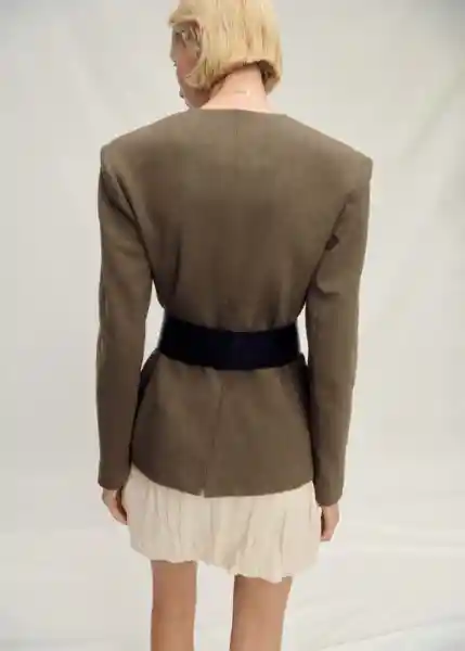 Falda Trilium Crudo Talla 38 Mujer Mango