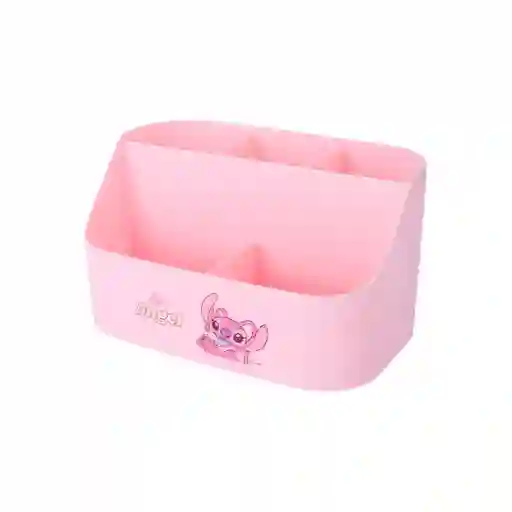 Organizador Plástico 5 Rejillas Serie Disney Stitch Ángel Miniso