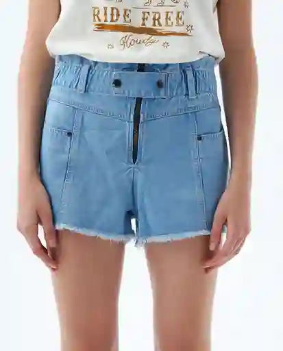 Short Mujer Azul Talla 6 359f002 Americanino