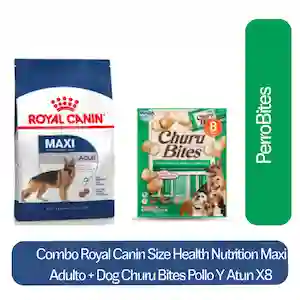 Combo Royal Canin Health Nutrition Maxi + Dog Churu Pollo y Atun