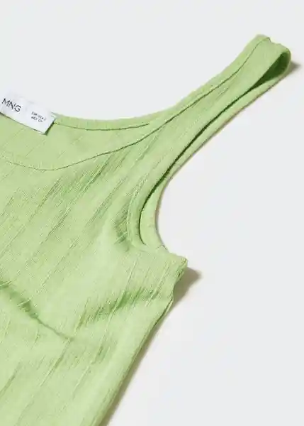 Top Peach Verde Pastel Talla XS Mujer Mango