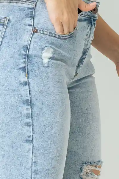 Jean Skinny Nilo Color Azul Claro Talla 12 Ragged