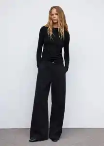 Camiseta Lilobar Negro Talla XS Mujer Mango