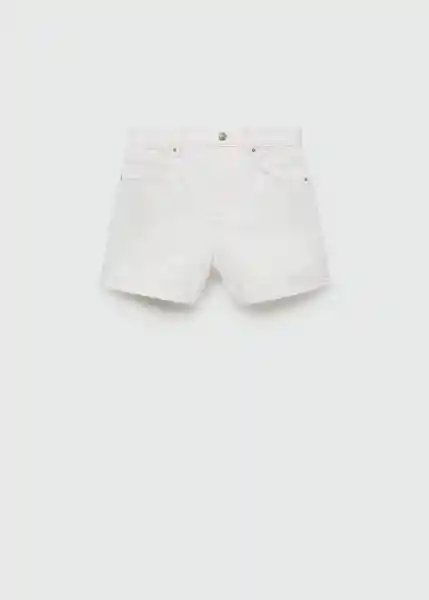 Short Zoe Blanco Talla 36 Mujer Mango