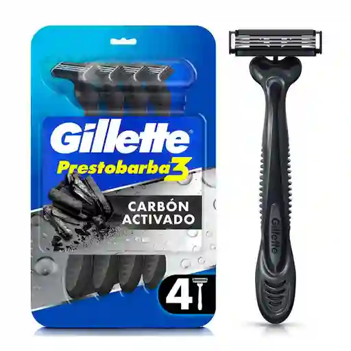 Gillette Máquina de Afeitar Prestobarba Carbón Activado