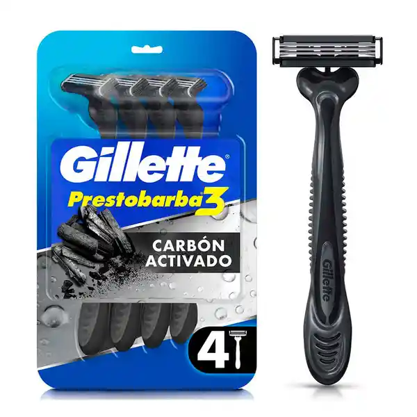Gillette Máquina de Afeitar Prestobarba Carbón Activado