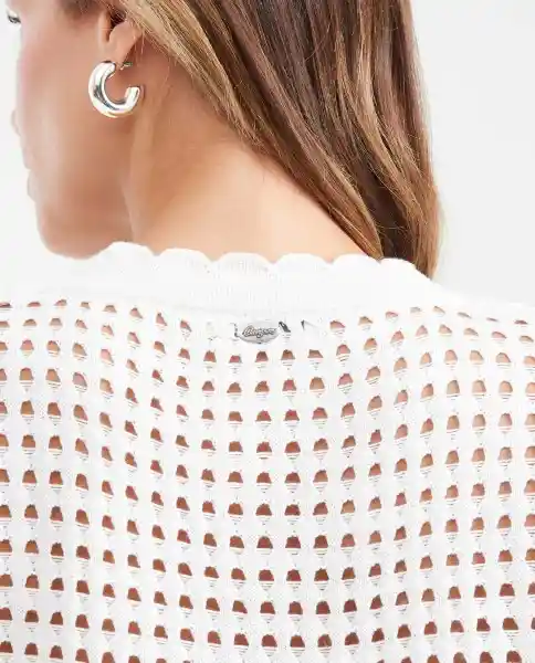Camiseta Tejida Top Essential Crudo Porcelana Claro M Chevignon