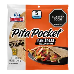 Bimbo Pan Árabe Integral Pita Pocket 300 g