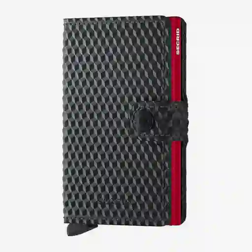 Secrid Billetera Mini Cubic Negro Rojo