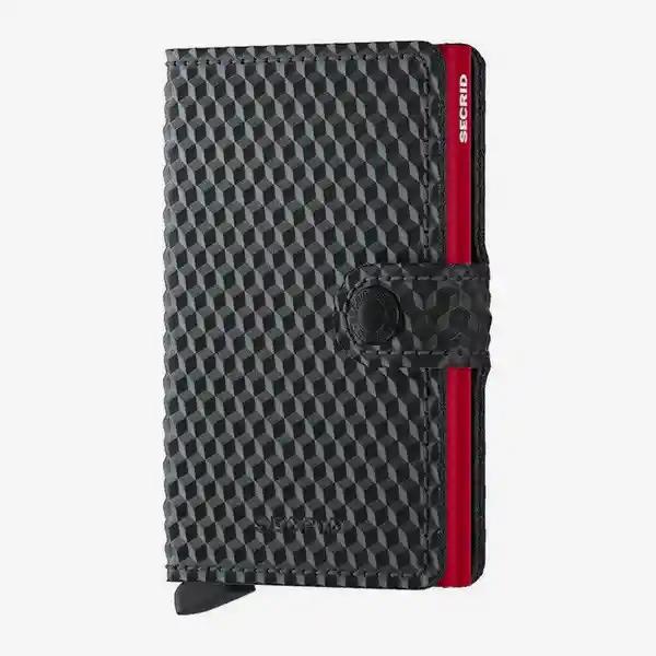 Secrid Billetera Mini Cubic Negro Rojo