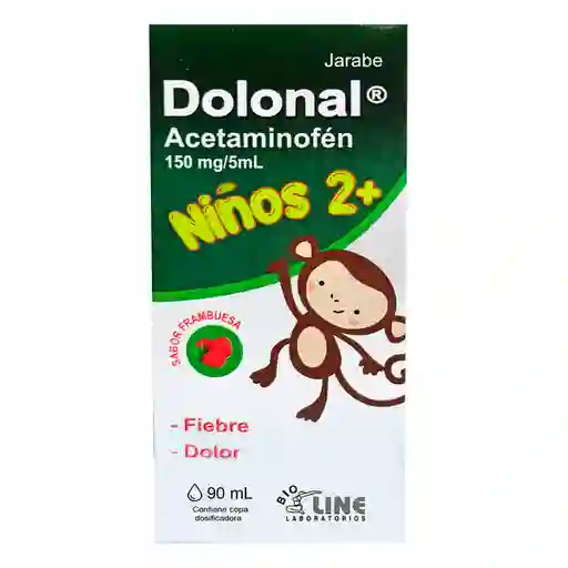 Dolonal Jarabe para Niños con Sabor a Frambuesa (150 mg)
