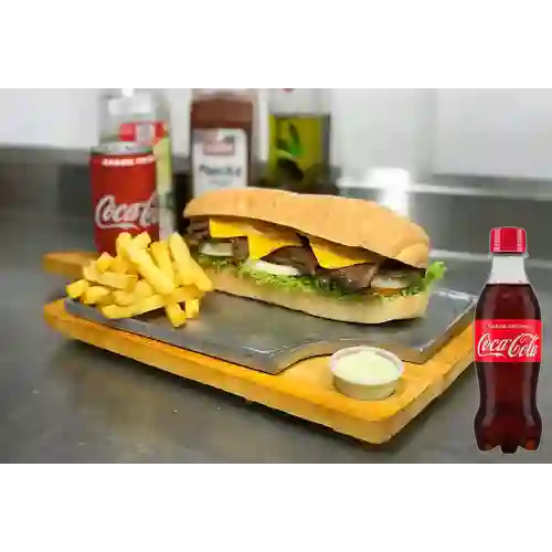Combo Sándwich Lomo de Res +Cocacola Orig 250ml