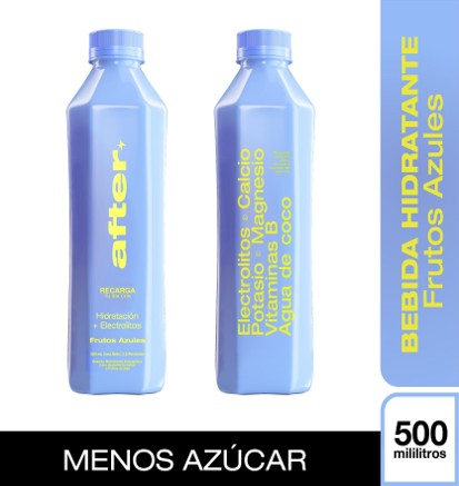 After Bebida Hidratante Frutos Azul 500 ml