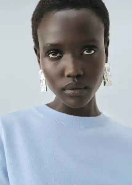 Saco Jersey Taurus Celeste Talla XS Mujer Mango