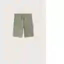 Bermudas Slub Khaki Talla 06 Niños Mango