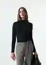 Camiseta Mujer Negro Puro Ultraoscuro Talla L 503G030 Naf Naf