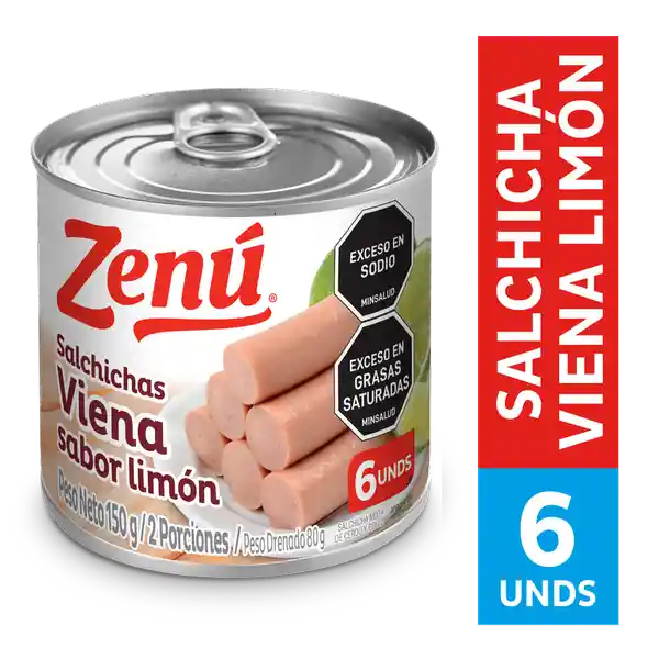 Zenú Salchichas Viena Sabor a Limón