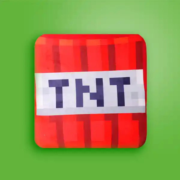 Cojín Para Asiento Cuadrada Tnt Serie Minecraft Rojo Miniso