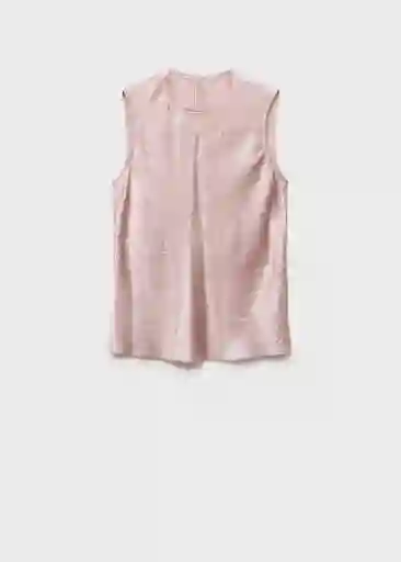 Blusa Raida Rosa Pastel Talla S Mujer Mango