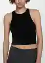 Top Diana Negro Talla 18 Mujer Mango