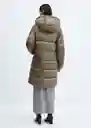 Abrigo Anorak Rocio Khaki Talla M Mujer Mango