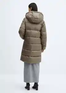 Abrigo Anorak Rocio Khaki Talla M Mujer Mango