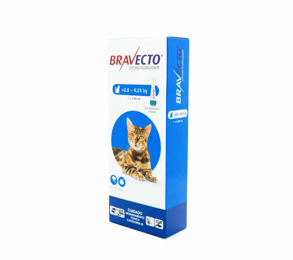 BRAVECTO Spot On Gatos 2.8 a 6.25 Kg 250MG