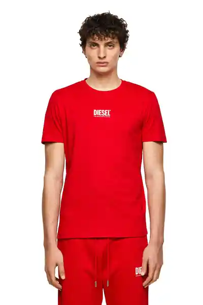 Diesel Camiseta T-Diegos-Ecosmallogo Rojo Talla S