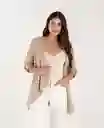 Gabardina Largo Asimétrico Beige Roca Medio Talla S Mujer Naf Naf